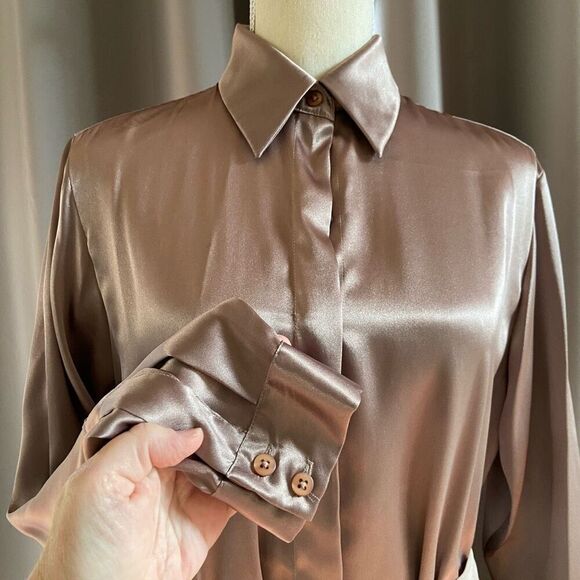 Halston 3 Piece Beige Taupe Skirt Suit 8 - Picture 7 of 13